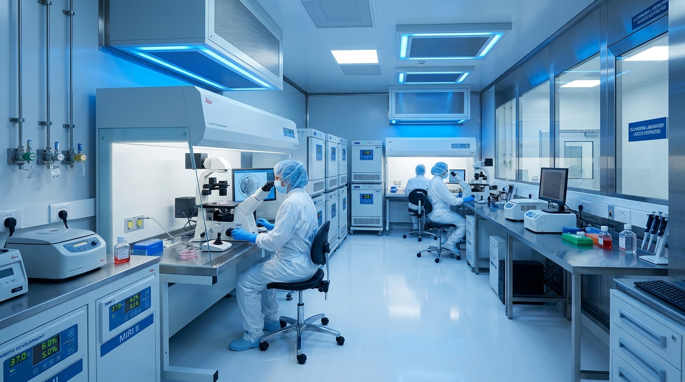 Equipamiento de alta tecnología en laboratorio de embriología REBAFIV